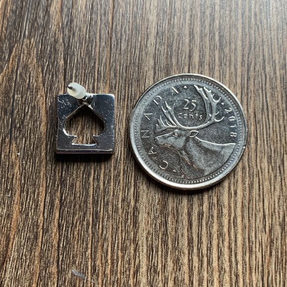 NWOT kate spade Silver Tone Ace Of Spades Hole Punch Earrings & Station Necklace - Picture 9 of 10